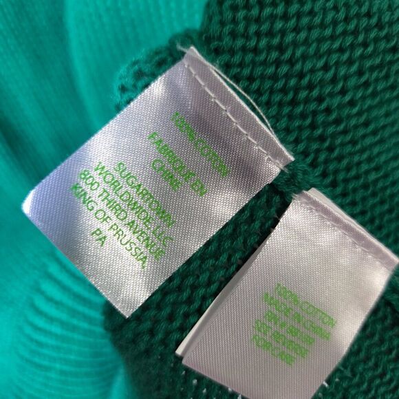 EUC LILLY PULITZER GREEN 100% COTTON CREW NECK PULLOVER SWEATER SMALL - Picture 11 of 14